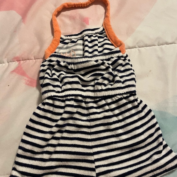 Juicy Couture Navy Blue & White Striped Terry Cloth Jumper - Toddler Size 2T - Picture 6 of 6